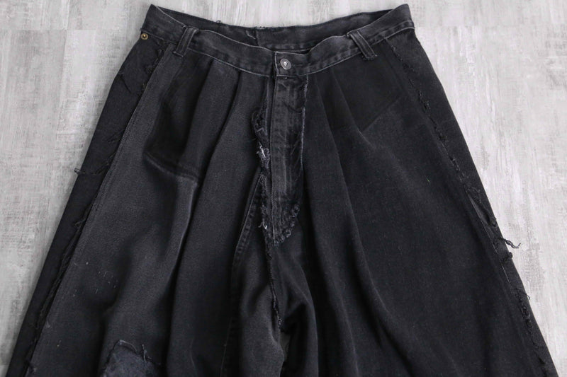 "Re:make" extra buggy denim pants
