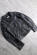 black leather double riders jacket