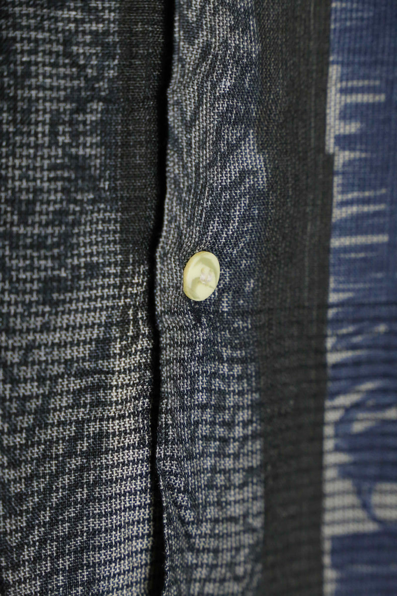 "GOOUCH" total pattern silk × linen shirt