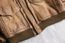 80’s fade brown a-2 type leather jacket