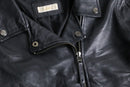 black leather double riders jacket