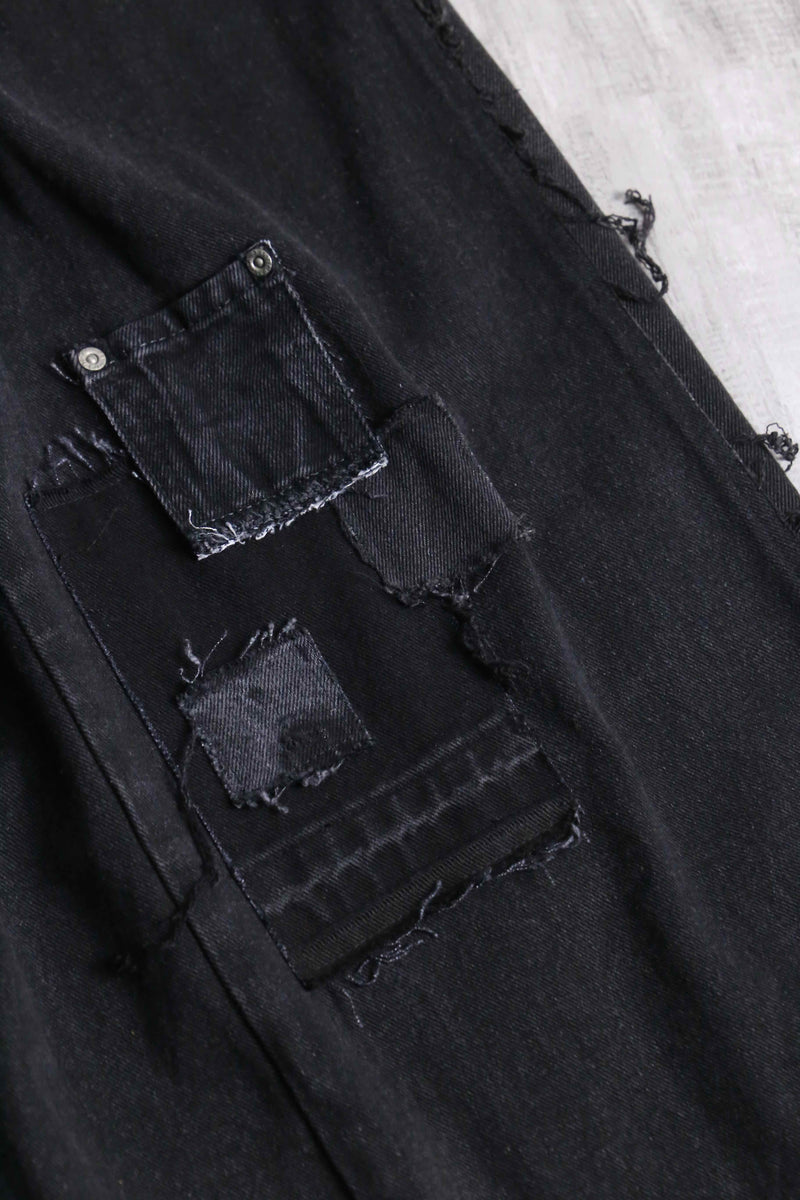 "Re:make" extra buggy denim pants