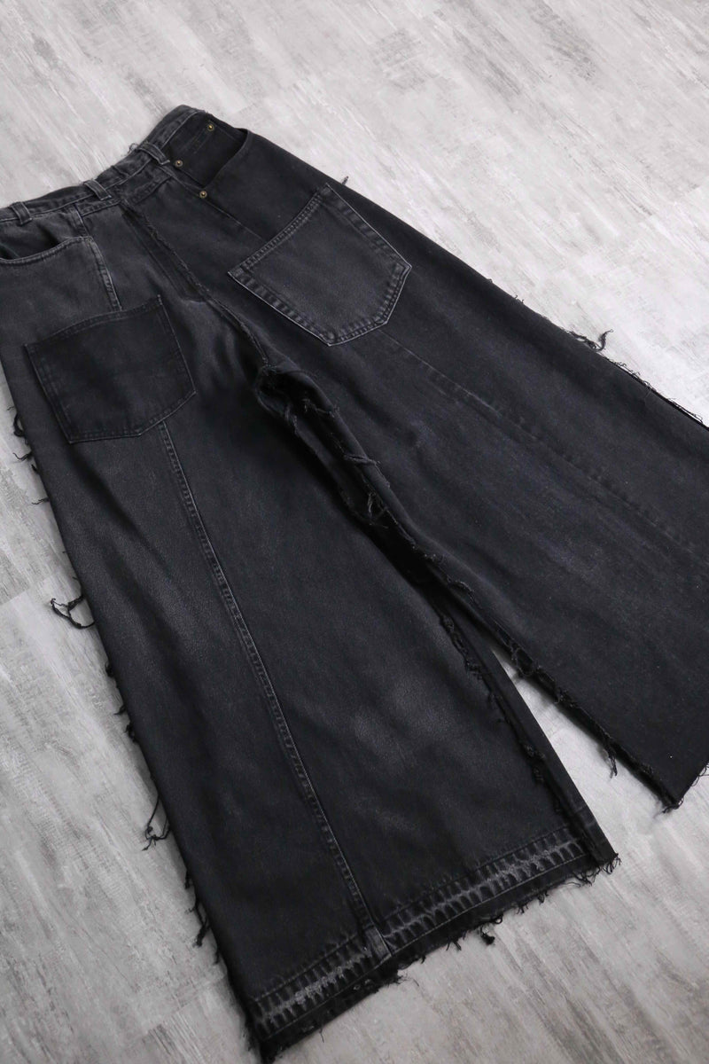 "Re:make" extra buggy denim pants