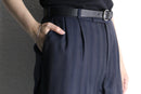 two tuck stripe tapered slacks