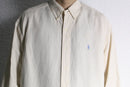 “Ralph Lauren BLAKE” ivory silk linen shirt