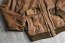 80’s fade brown a-2 type leather jacket