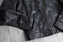 black leather double riders jacket