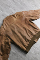 80’s fade brown a-2 type leather jacket