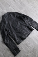 black leather double riders jacket