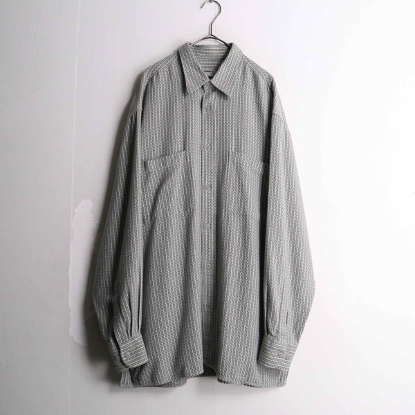 all woven pattern cotton shirt made in Italy