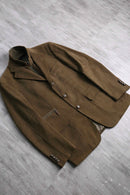 brown color fake layered jacket