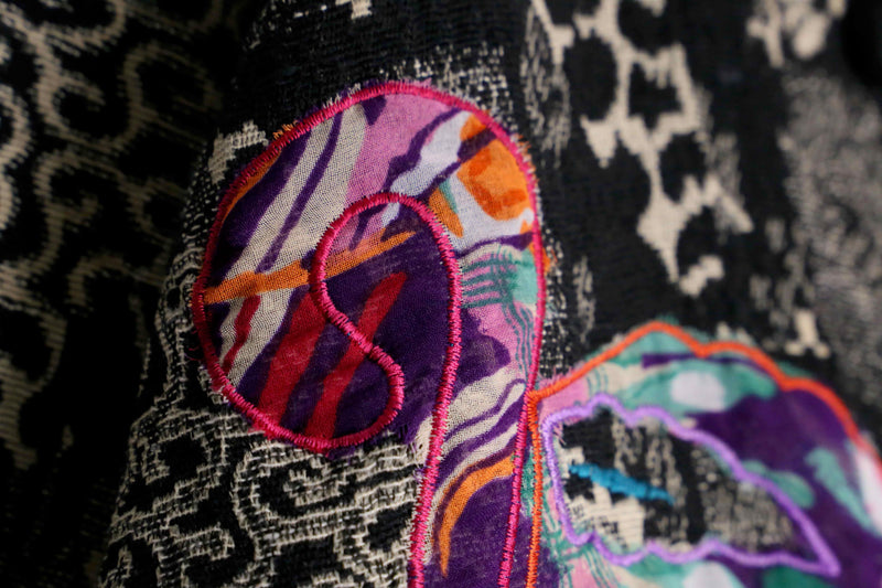 flower × paisley embroidery gobelin jacket