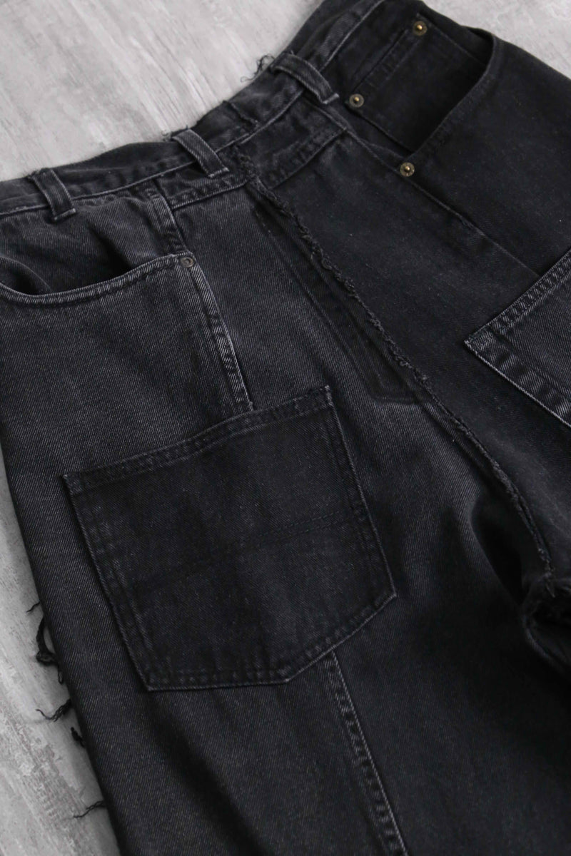 "Re:make" extra buggy denim pants