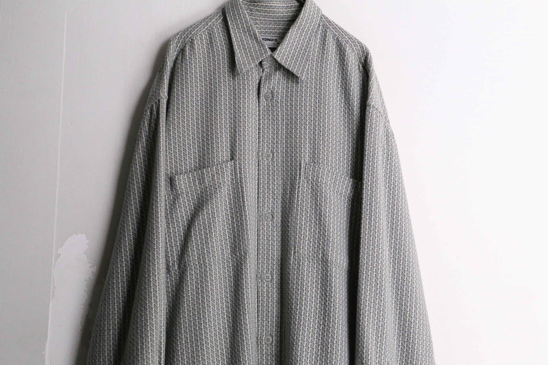 all woven pattern cotton shirt made in Italy