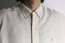 “Ralph Lauren BLAKE” ivory silk linen shirt