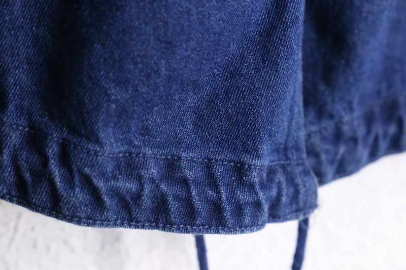 indigo blue denim mods coat