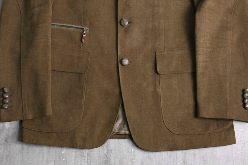 brown color fake layered jacket