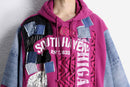 "Re:make" lace×denim docking hoodie