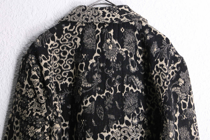 flower × paisley embroidery gobelin jacket