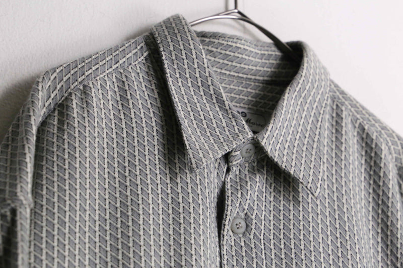 all woven pattern cotton shirt made in Italy