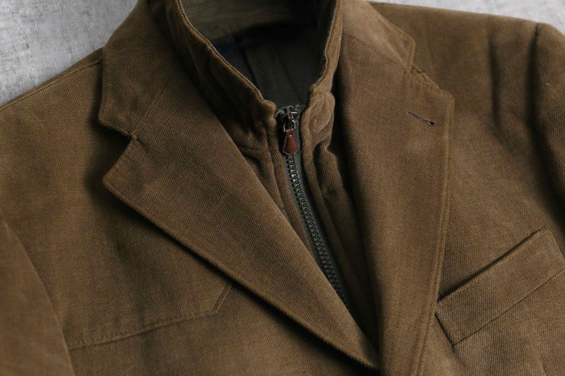 brown color fake layered jacket