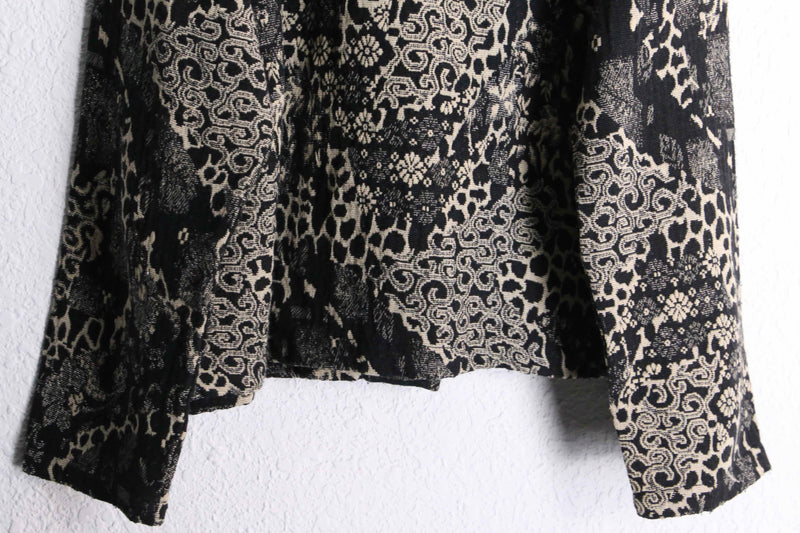 flower × paisley embroidery gobelin jacket