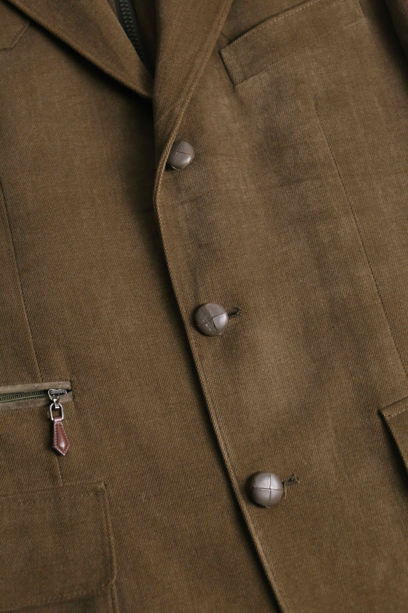 brown color fake layered jacket