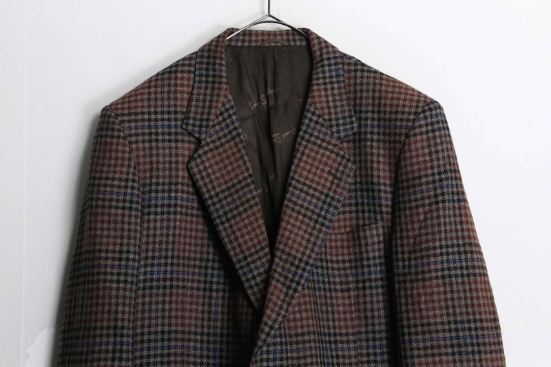 "Pierre Cardin" tartan check tailored jacket