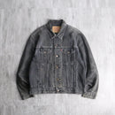 “LEVI’S” fade black denim tracker jacket