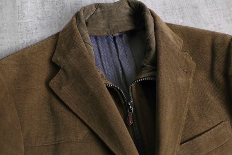 brown color fake layered jacket
