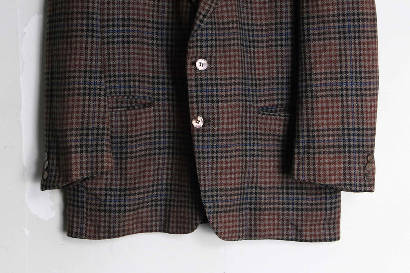 "Pierre Cardin" tartan check tailored jacket