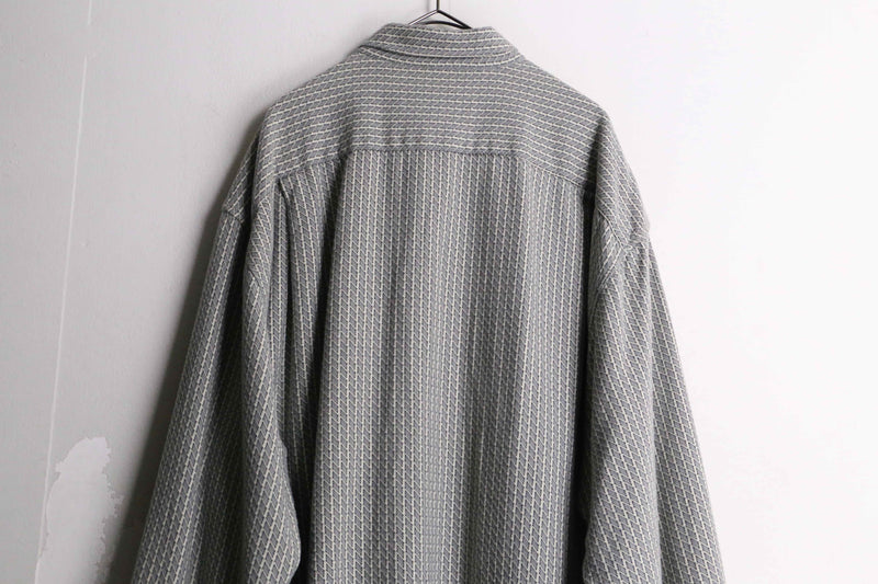 all woven pattern cotton shirt made in Italy