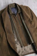 brown color fake layered jacket