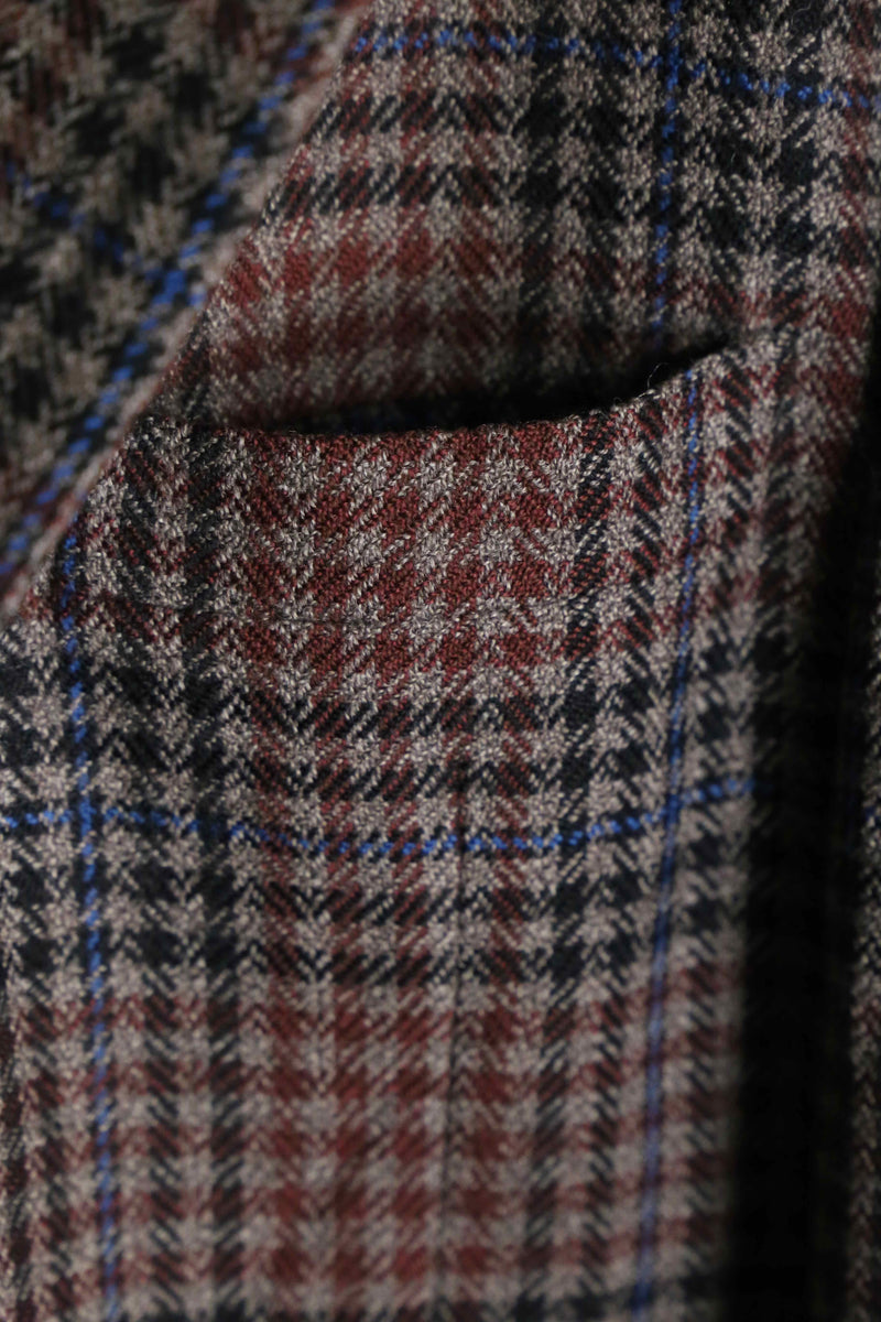 "Pierre Cardin" tartan check tailored jacket