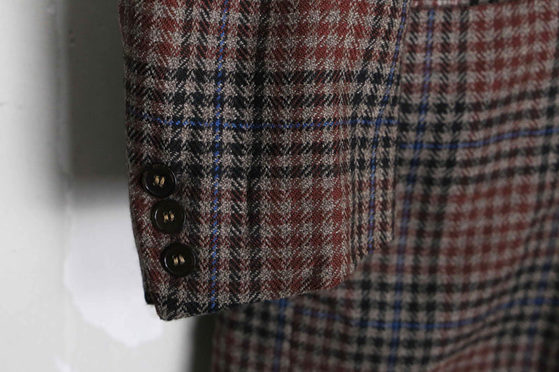 "Pierre Cardin" tartan check tailored jacket