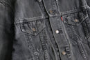“LEVI’S” fade black denim tracker jacket