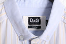 "DOLCE & GABBANA" stripe pattern button down L/S shirt