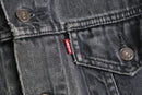 “LEVI’S” fade black denim tracker jacket