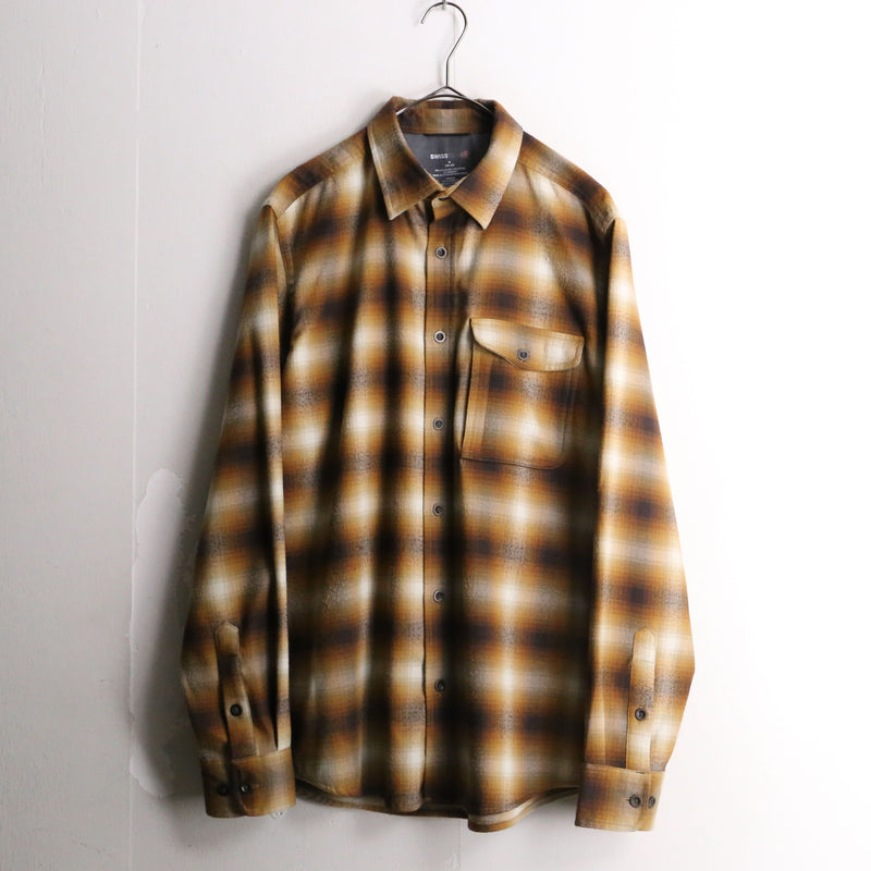 light brown ombre check shirt