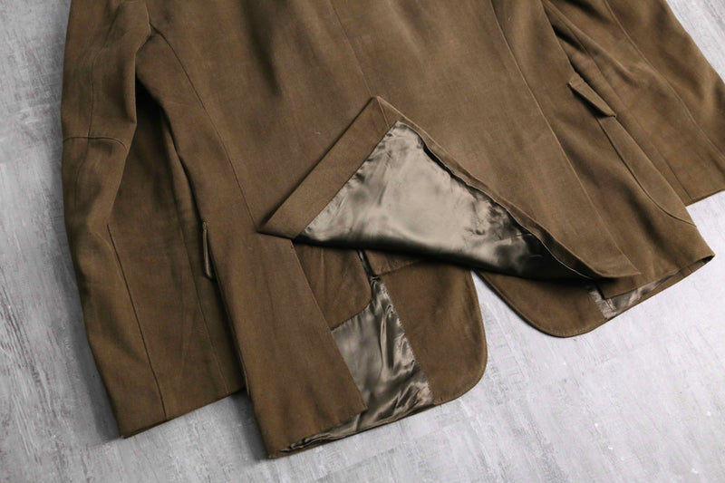 brown color fake layered jacket