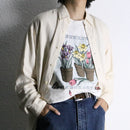 90's picture flame flower pattern Tee