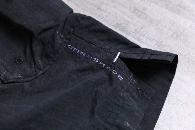 black color cargo nylon shorts