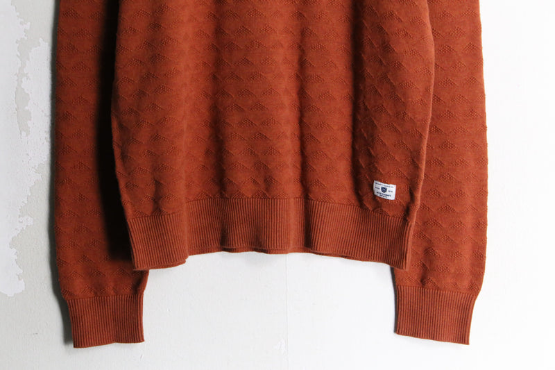 orange color design cotton knit