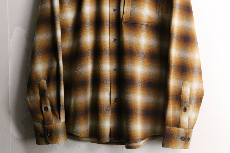 light brown ombre check shirt