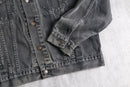 “LEVI’S” fade black denim tracker jacket