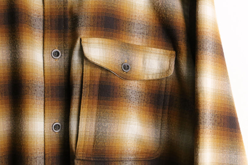 light brown ombre check shirt