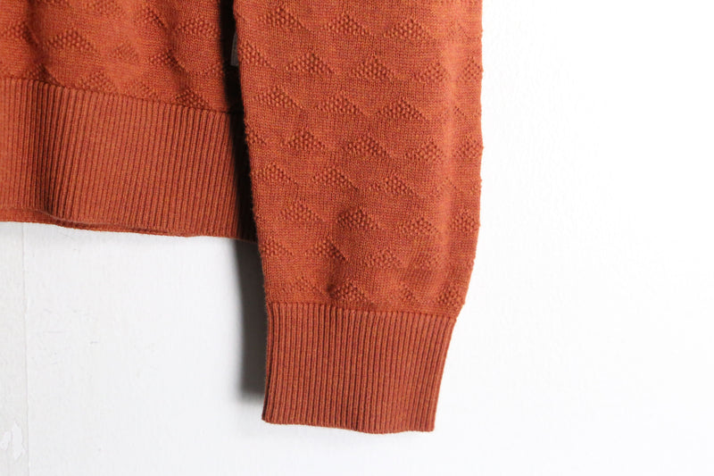 orange color design cotton knit