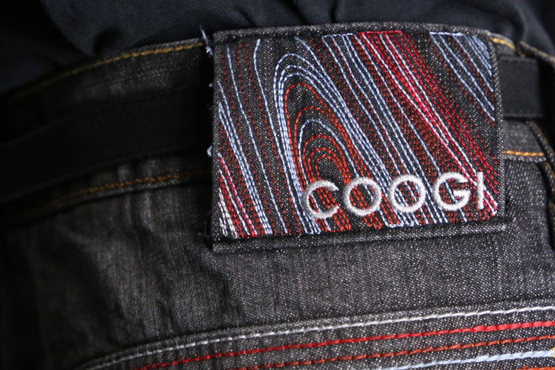 "COOGI"  gray fade wide straight denim pants