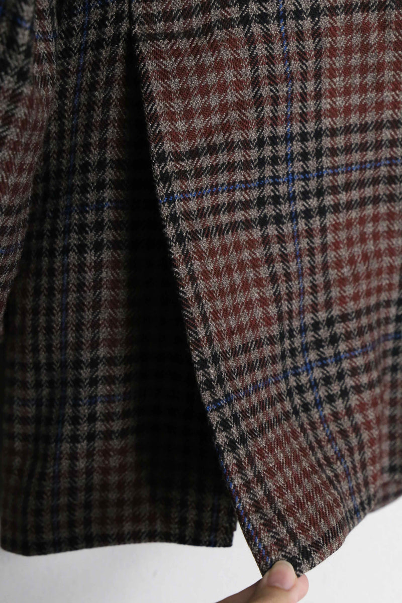 "Pierre Cardin" tartan check tailored jacket