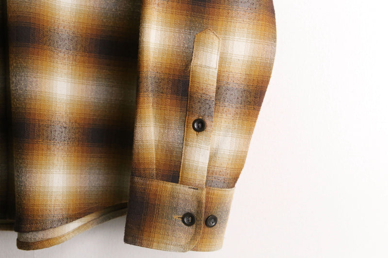 light brown ombre check shirt